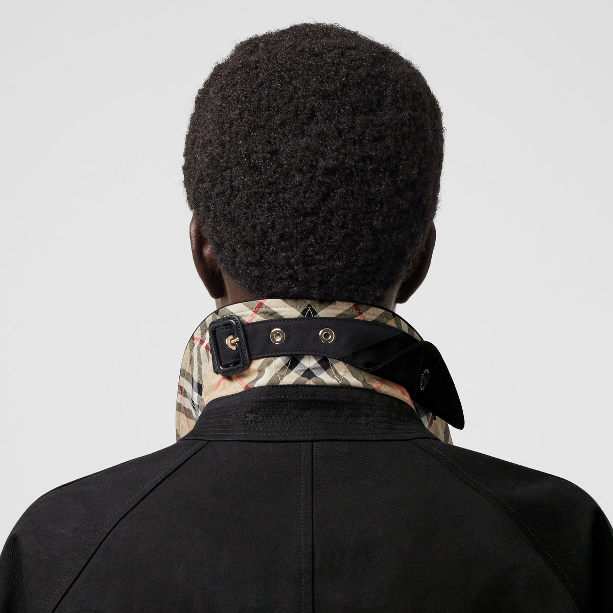 W S BREASTED COAT NOIR