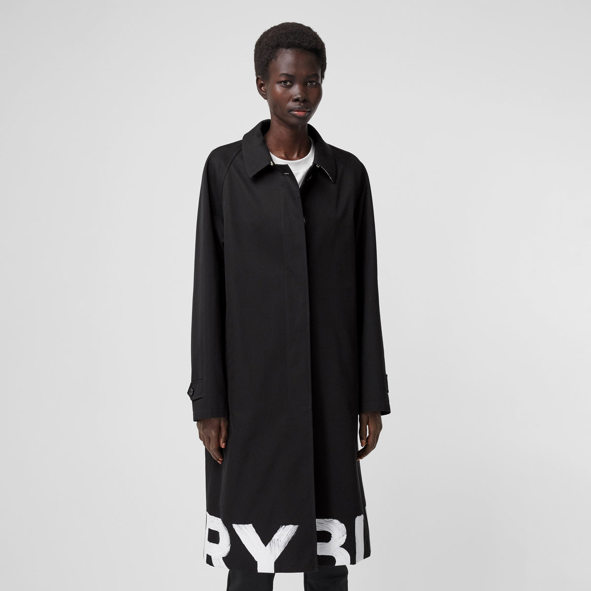 W S BREASTED COAT NOIR