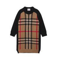 KID GIRL KNIT DRESS ARCHIVE BEIGE IP CHK