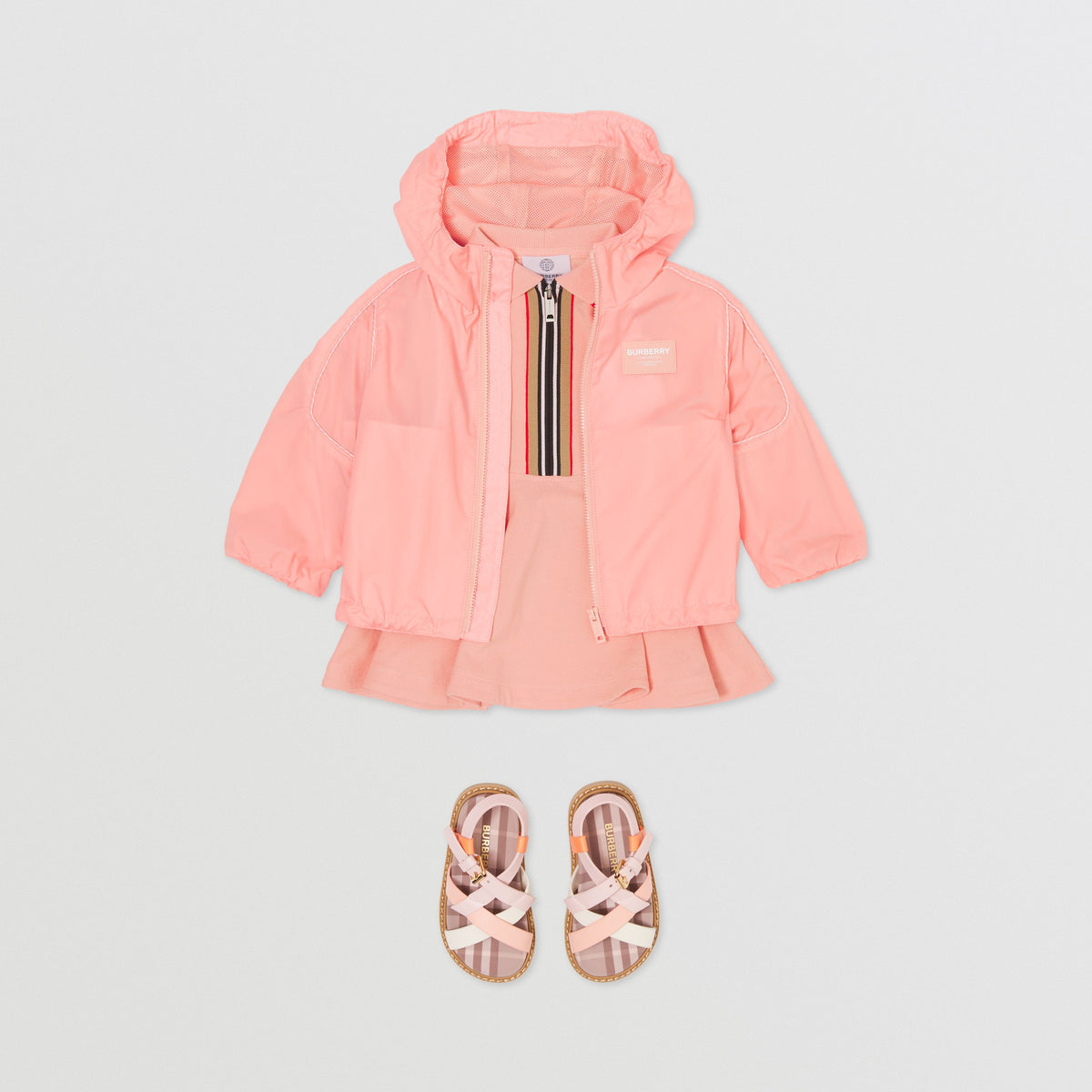 INF GIRL JACKETS ROSE ARGILE CLAIR