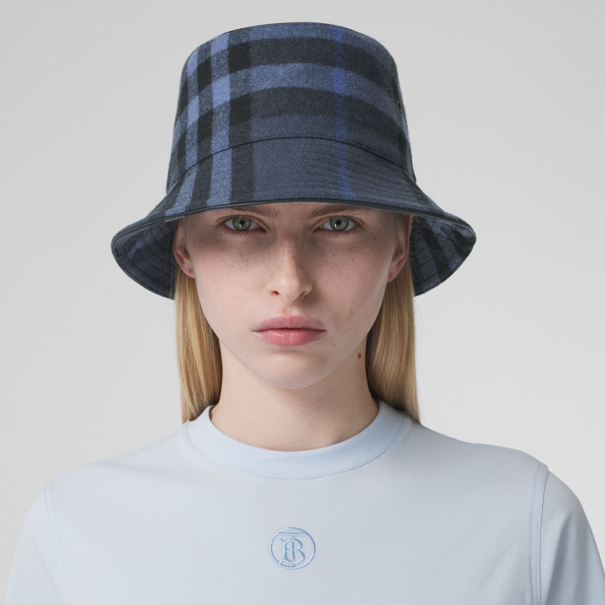 M BUCKET HAT Bleu encre (carreaux IP)