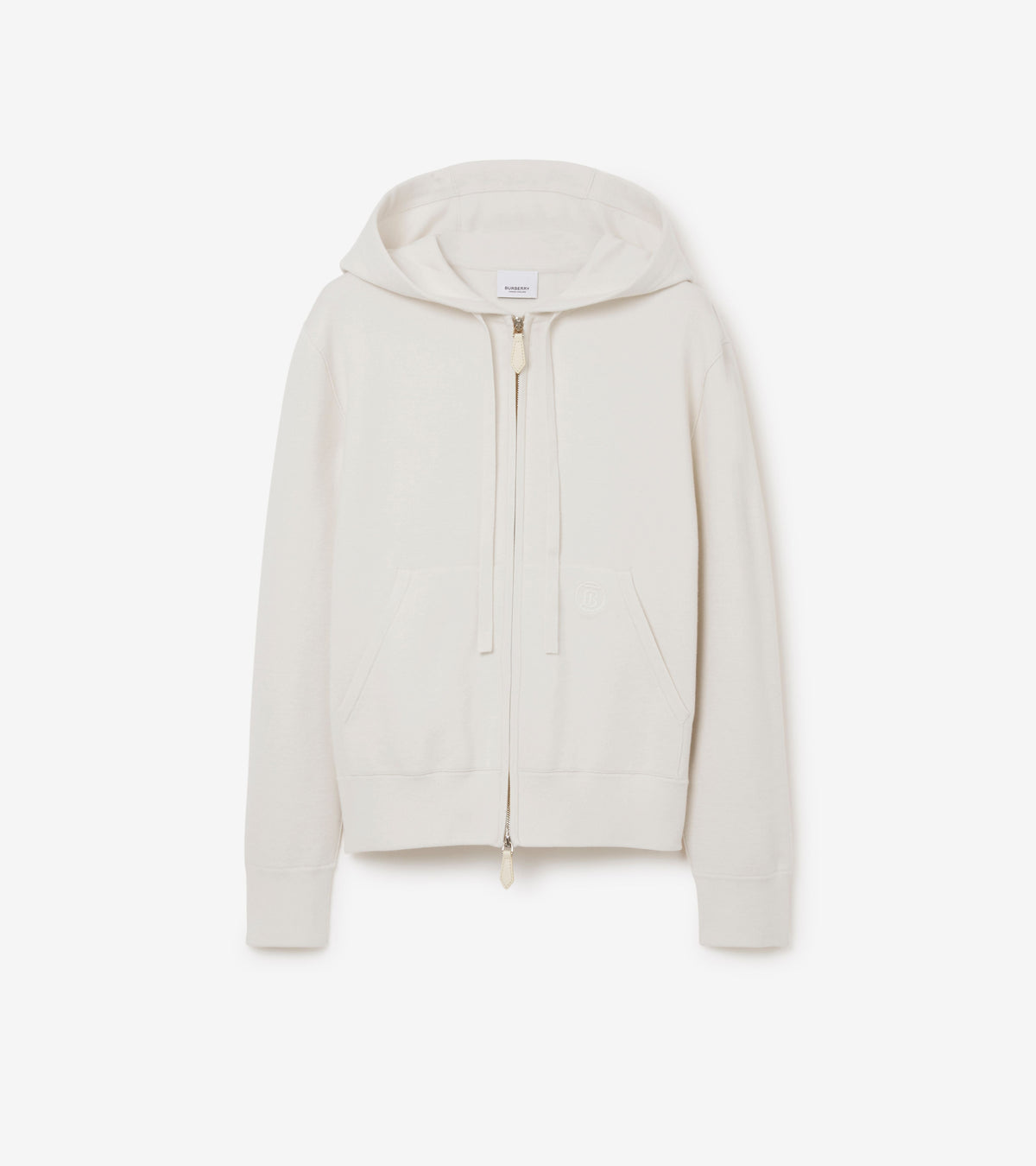 W KNIT FULL ZIP BLANC NATUREL