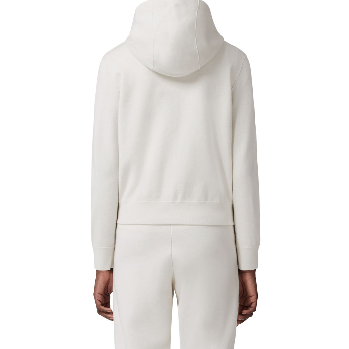 W KNIT FULL ZIP BLANC NATUREL
