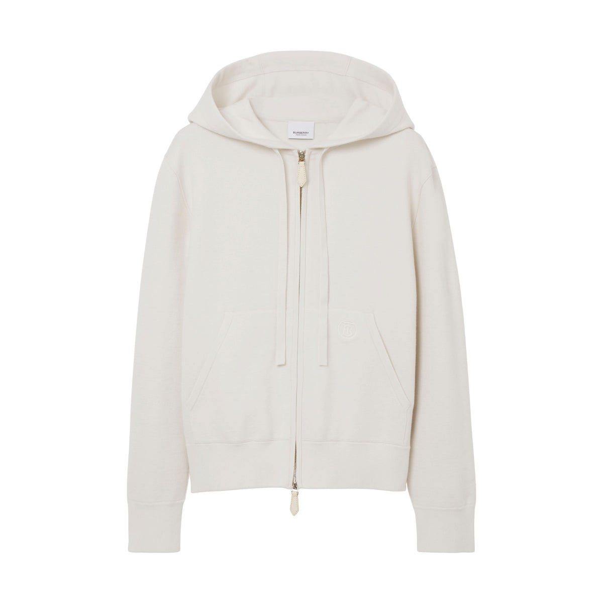 W KNIT FULL ZIP BLANC NATUREL