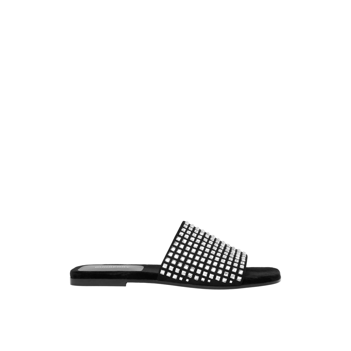 W FLAT SANDAL NOIR/CRISTAL