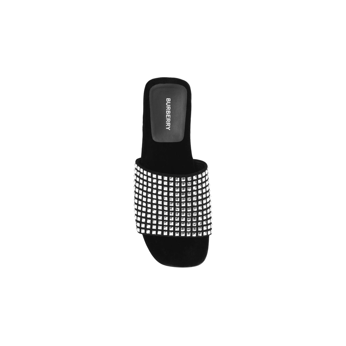 W FLAT SANDAL NOIR/CRISTAL