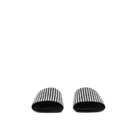 W FLAT SANDAL NOIR/CRISTAL