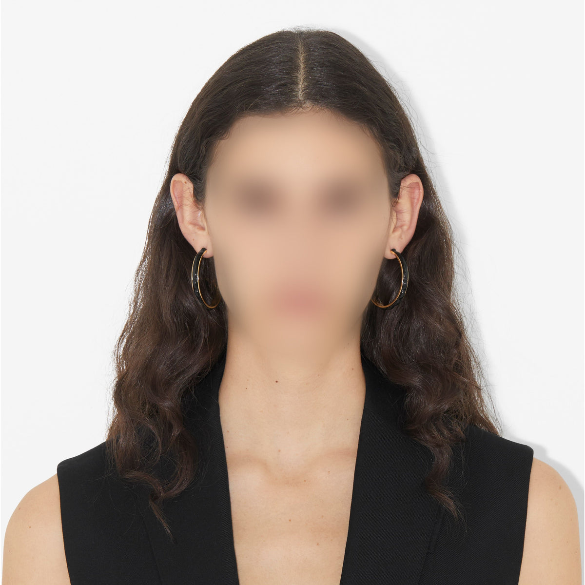 W EARRINGS OR CLAIR/NOIR