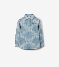 KID BOY SHIRTS PAT IP BLEU PÂLE