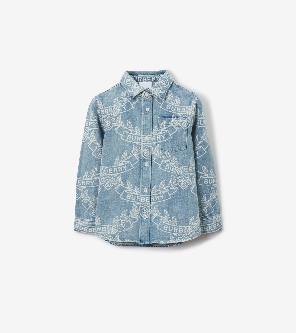 KID BOY SHIRTS PAT IP BLEU PÂLE
