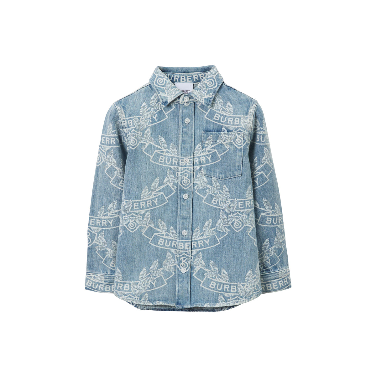 KID BOY SHIRTS PAT IP BLEU PÂLE
