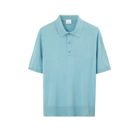 M KNIT POLO COOL DENIM BLUE