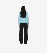 W KNIT CARDIGAN COOL DENIM BLUE