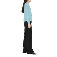 W KNIT CARDIGAN COOL DENIM BLUE