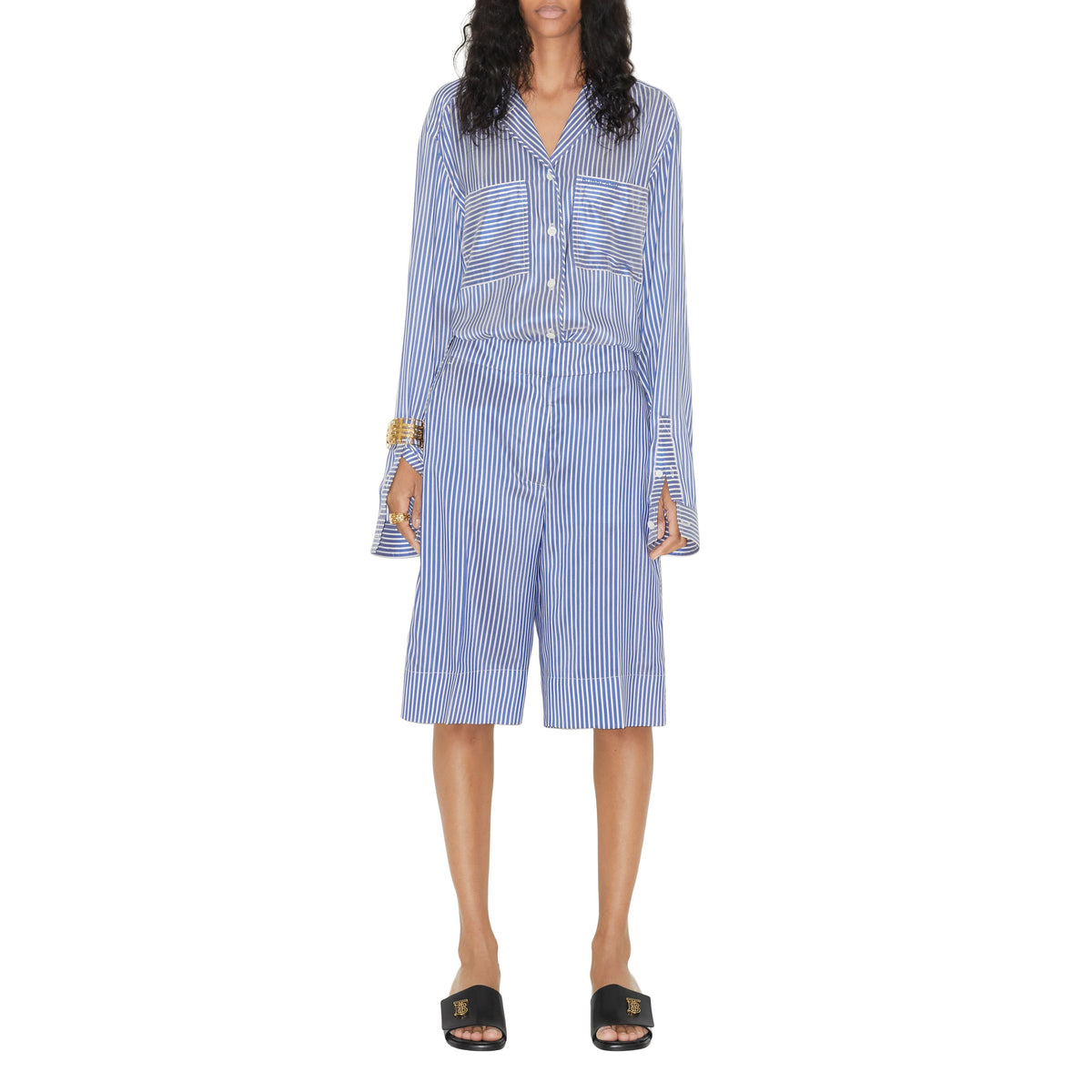W SHIRTS RAYURE BLEUE/BLANC