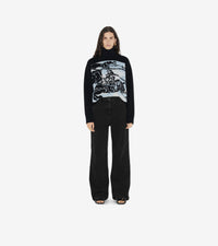 W KNIT ROUNDNECK NOIR
