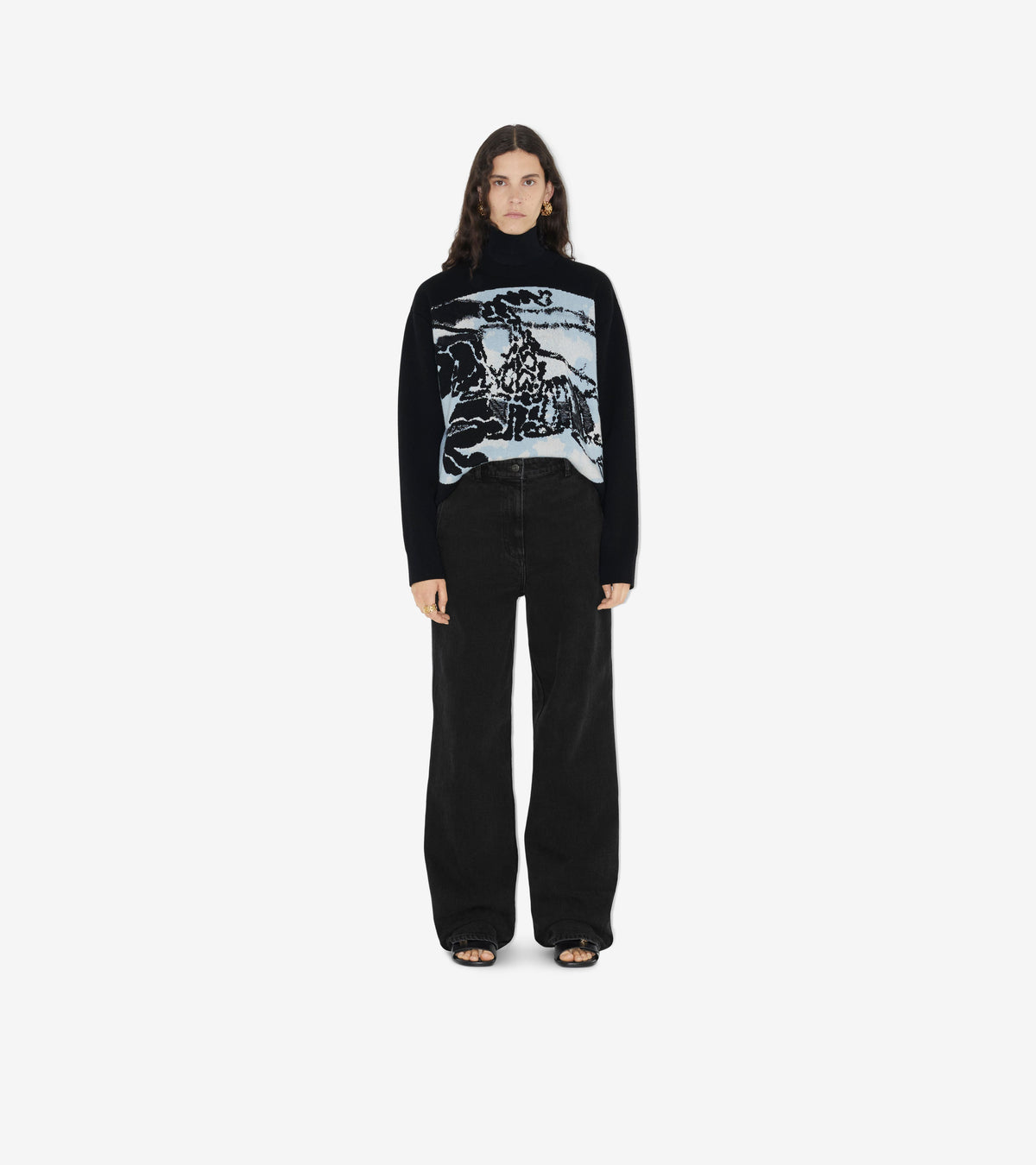 W KNIT ROUNDNECK NOIR