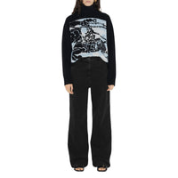 W KNIT ROUNDNECK NOIR