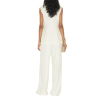 W FLARE TROUSERS BLANC NATUREL