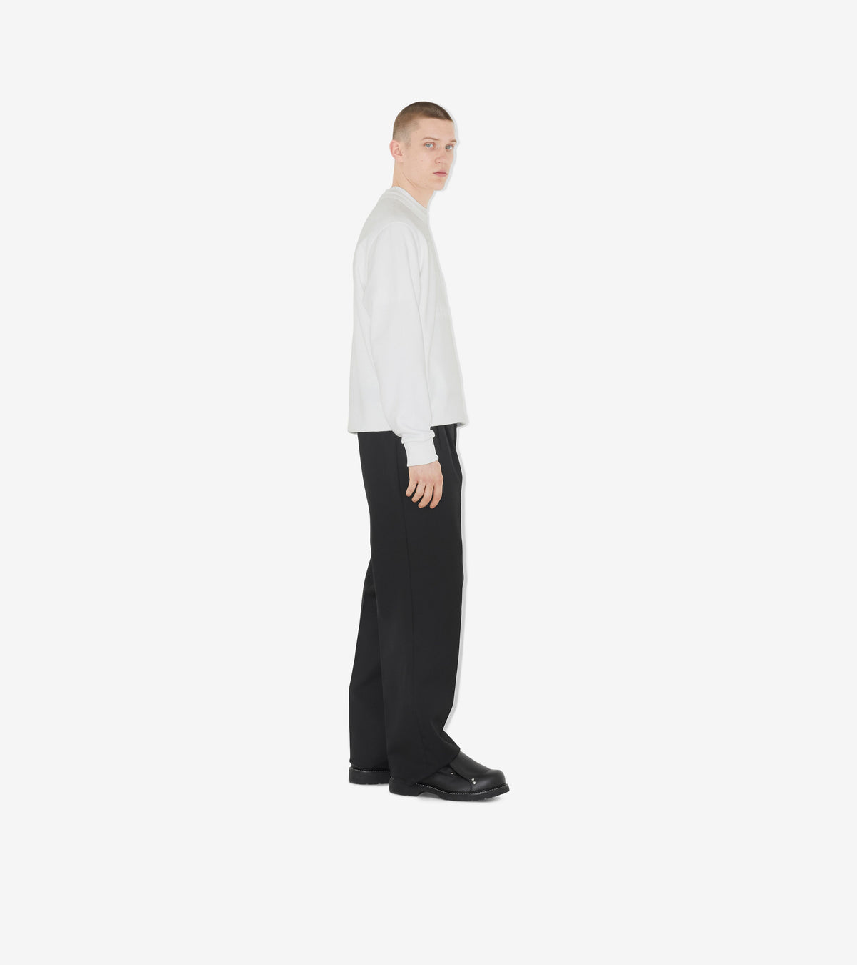 M JWEAR L/S CRW BLANC
