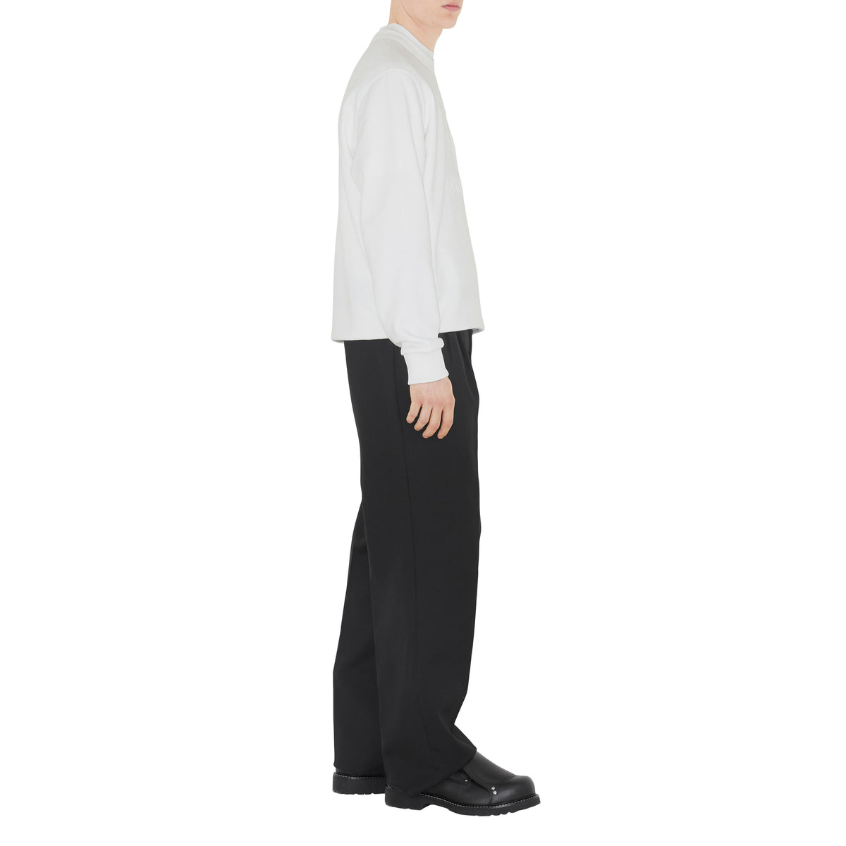 M JWEAR L/S CRW BLANC