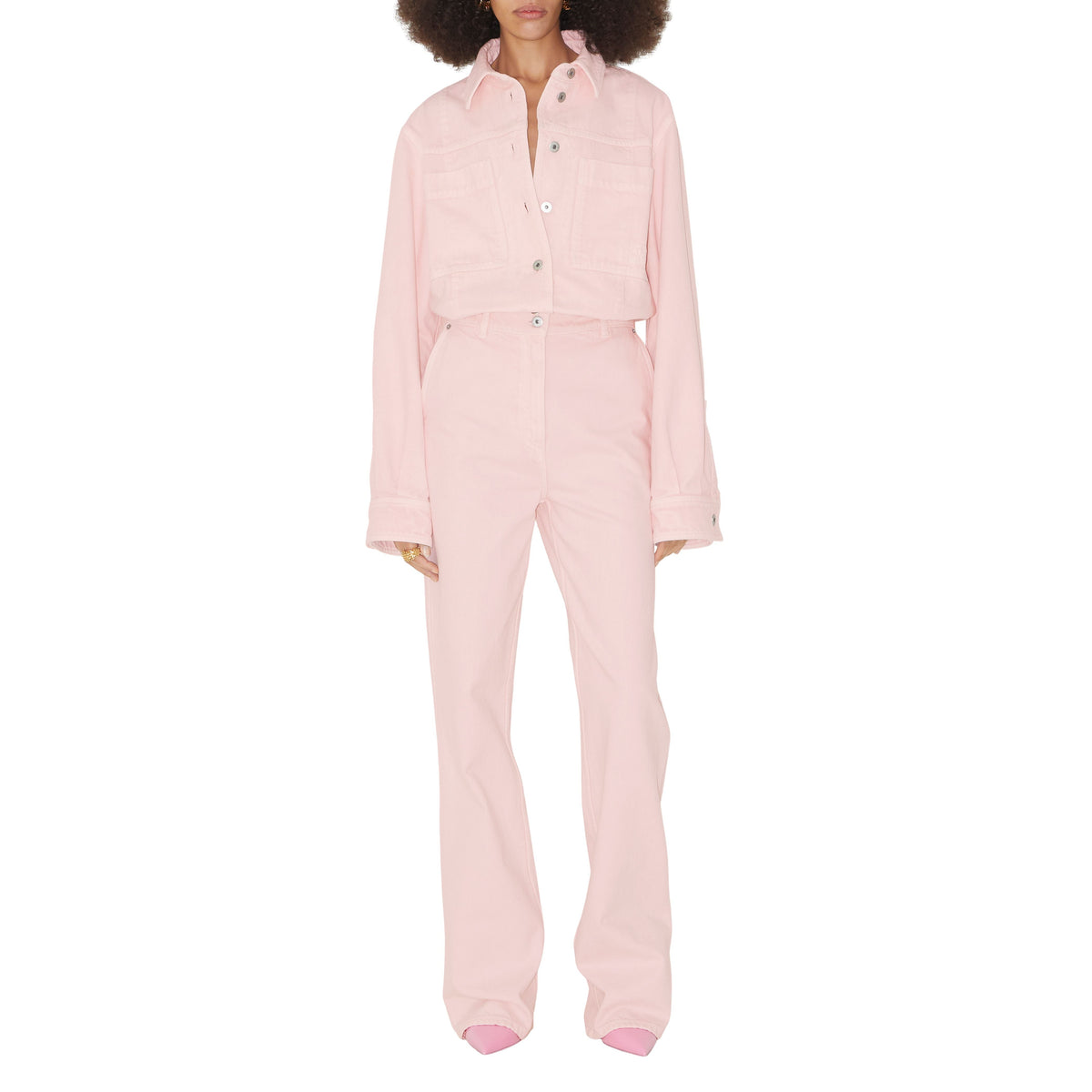 W DENIM BOYFRIEND ROSE PÂLE