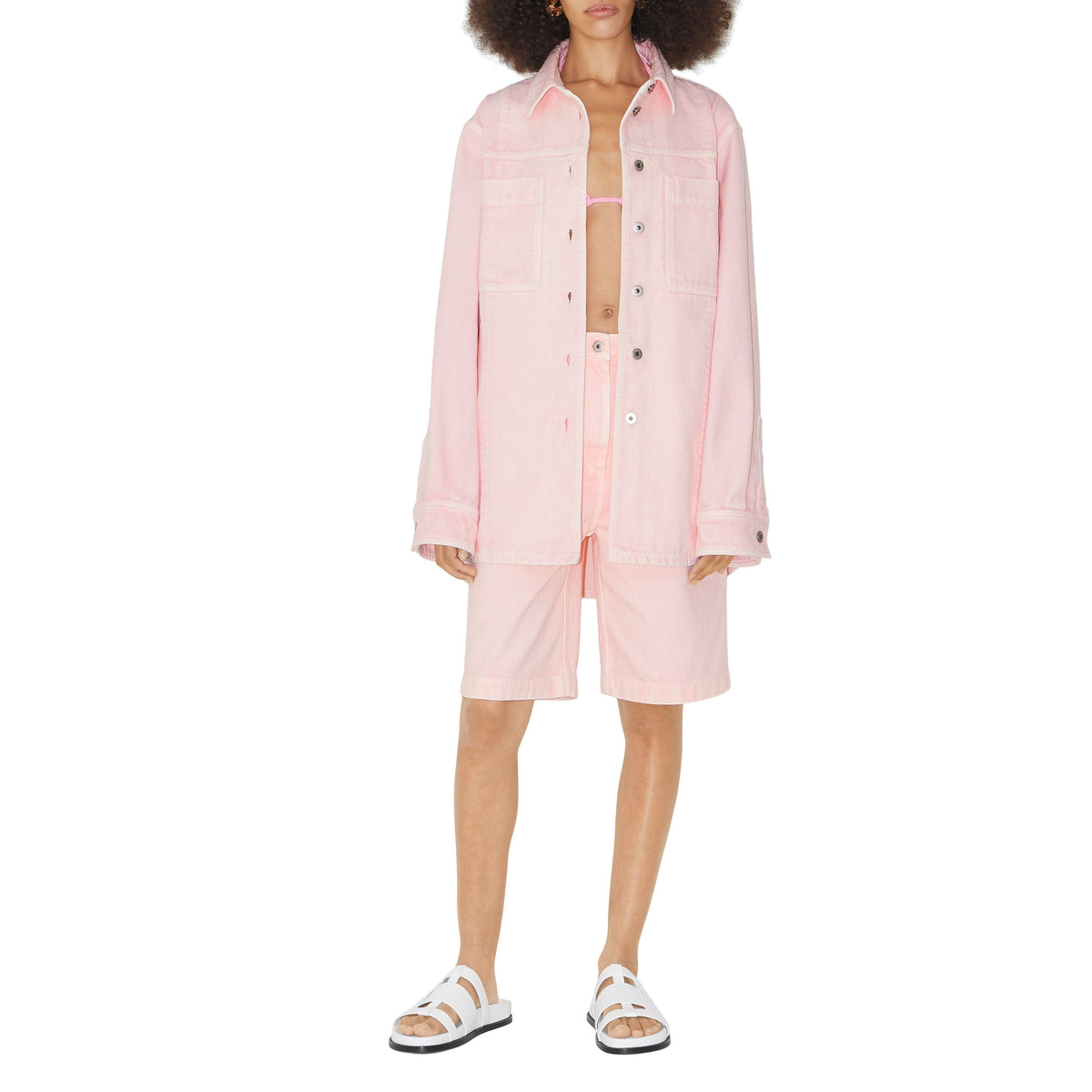 W DENIM BOYFRIEND ROSE PÂLE