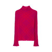 W KNIT T NECK RIPPLE IP CHECK