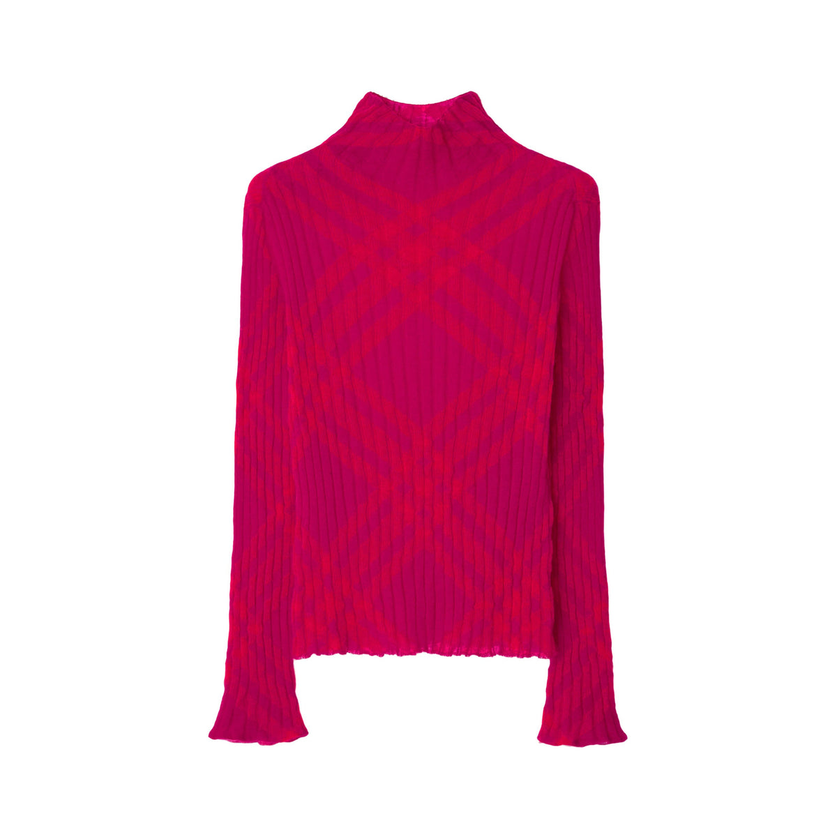 W KNIT T NECK RIPPLE IP CHECK