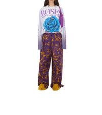 W CASUAL TROUSERS MOTIF IP POIRE
