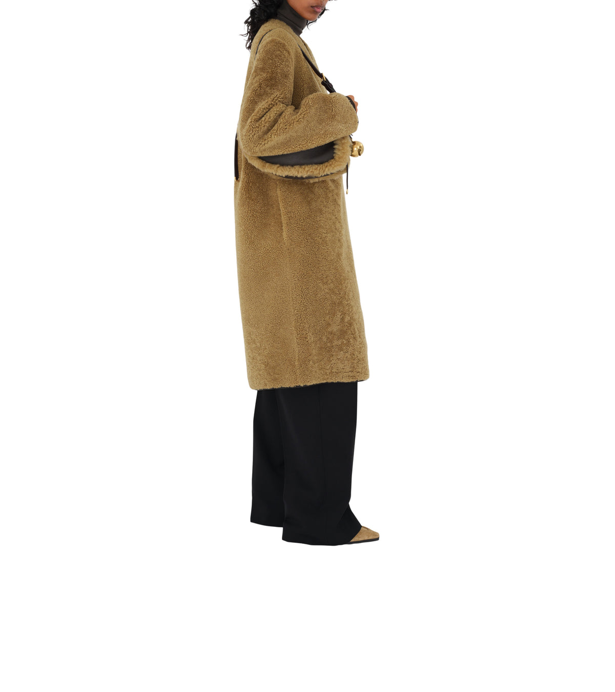 W S BREASTED COAT MOUSSE