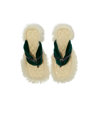 W HEELED SANDAL DK VERT BOUTEILLE/NOIR