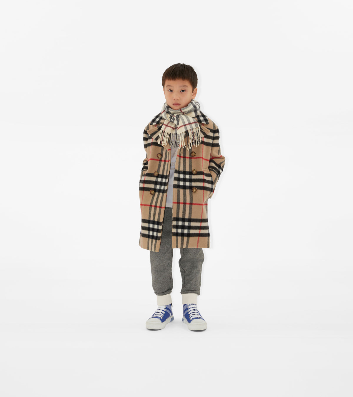 KID BOY COATS ARCHIVE BEIGE IP CHK