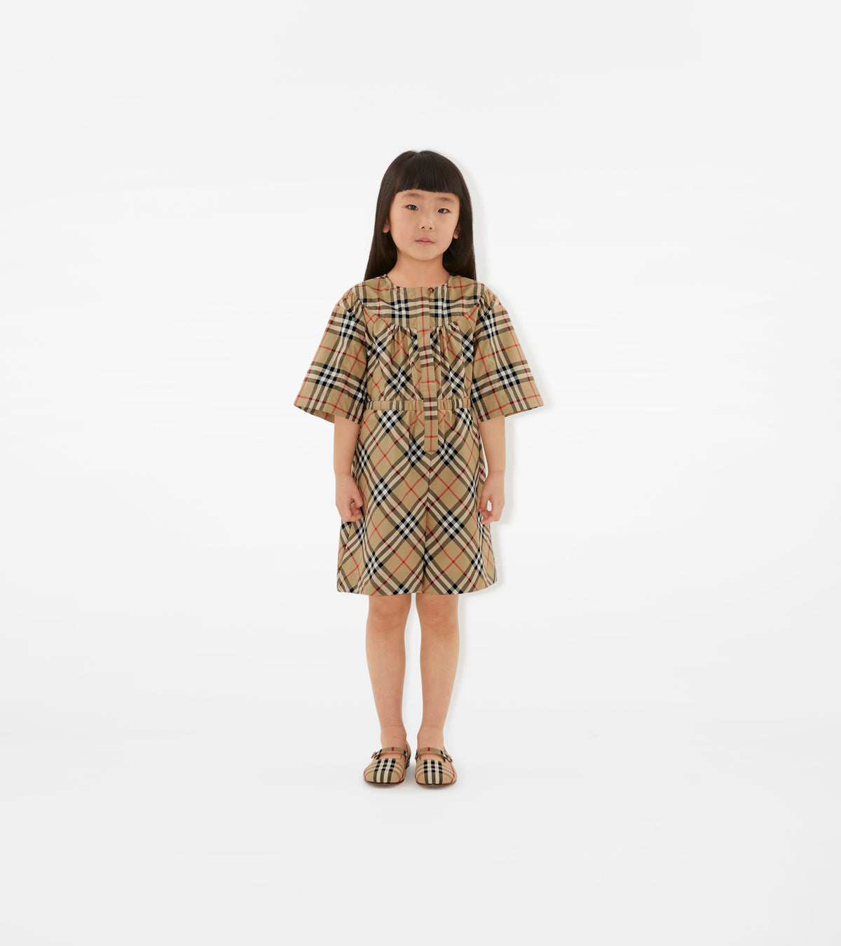 KID GIRL OVERALLS ARCHIVE BEIGE IP CHK