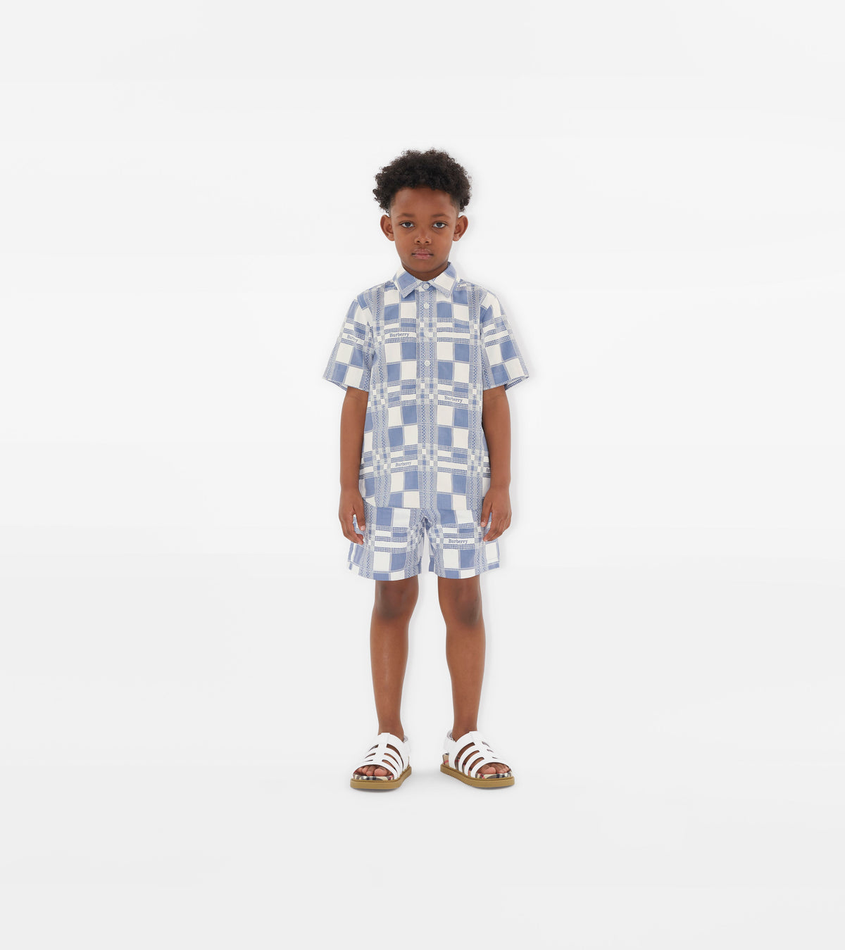 KID BOY WOVEN TOPS PAT IP BLEU PÂLE