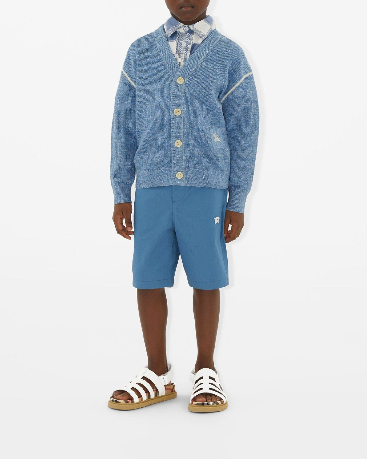 KID BOY CARDIGANS BLUE CLAIR MÉLANGE