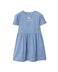 KID GIRL JERSY DRESS BLUE CLAIR MÉLANGE