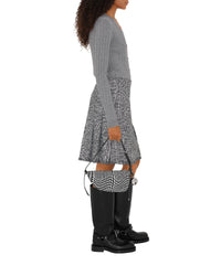 W KNIT CARDIGAN GRIS CLAIR MÉLANGE