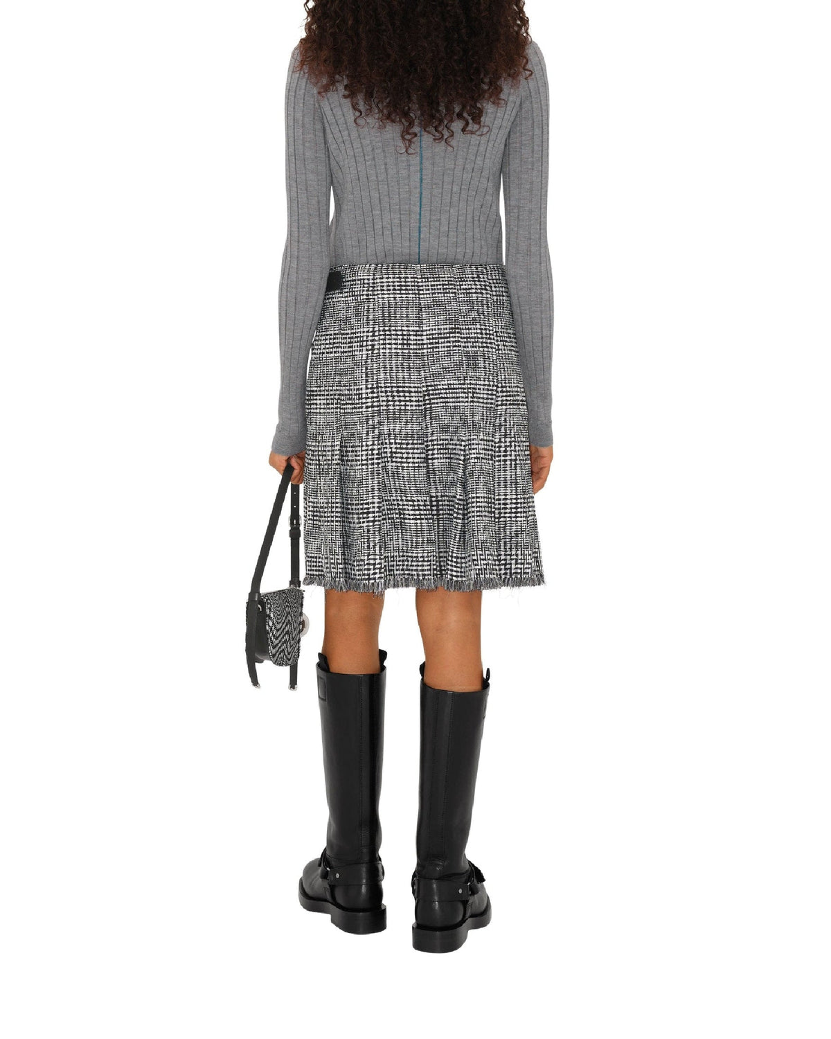 W KNIT CARDIGAN GRIS CLAIR MÉLANGE