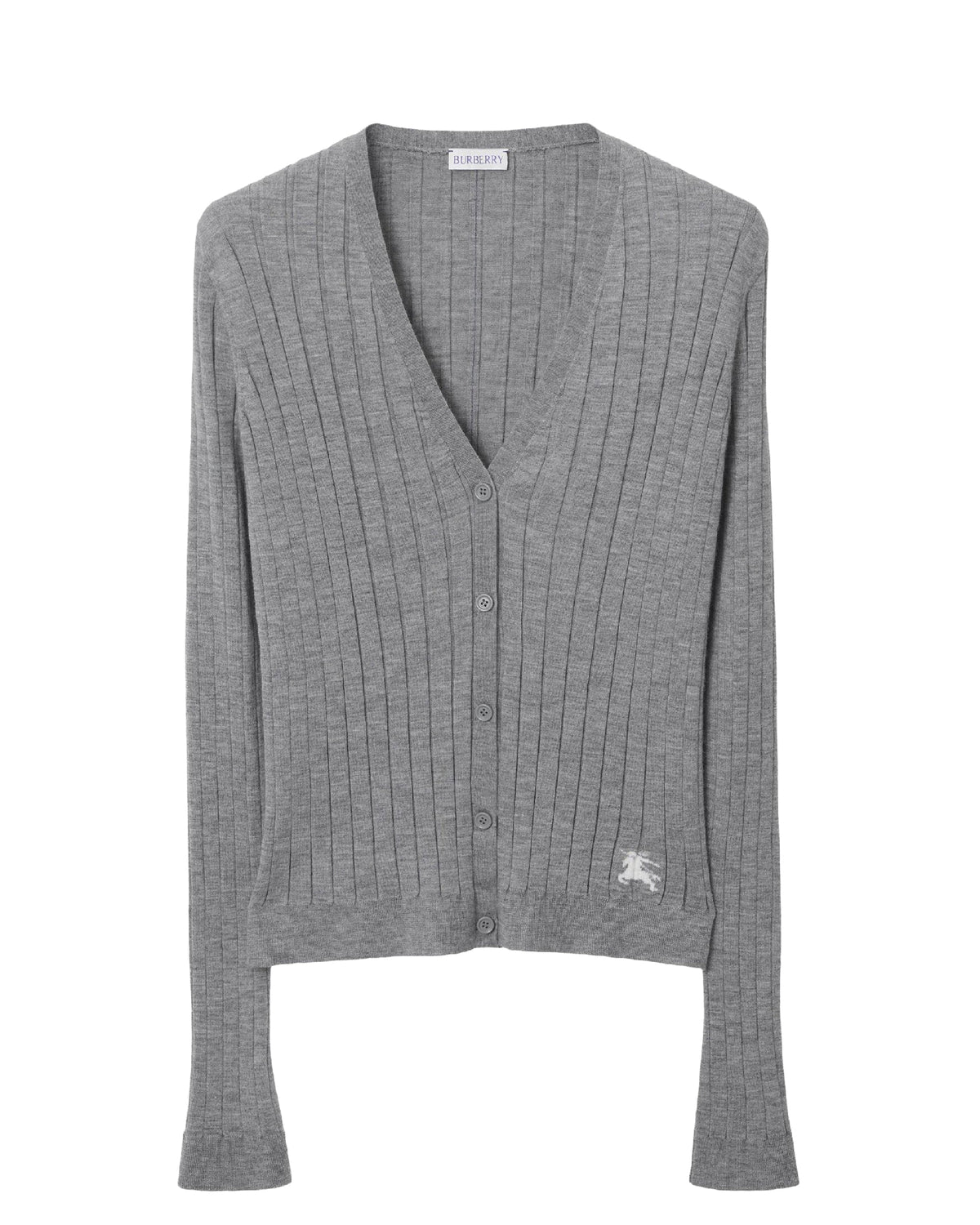 W KNIT CARDIGAN GRIS CLAIR MÉLANGE