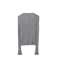 W KNIT CARDIGAN GRIS CLAIR MÉLANGE