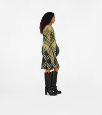 W KNIT CARDIGAN FLAX IP CHECK