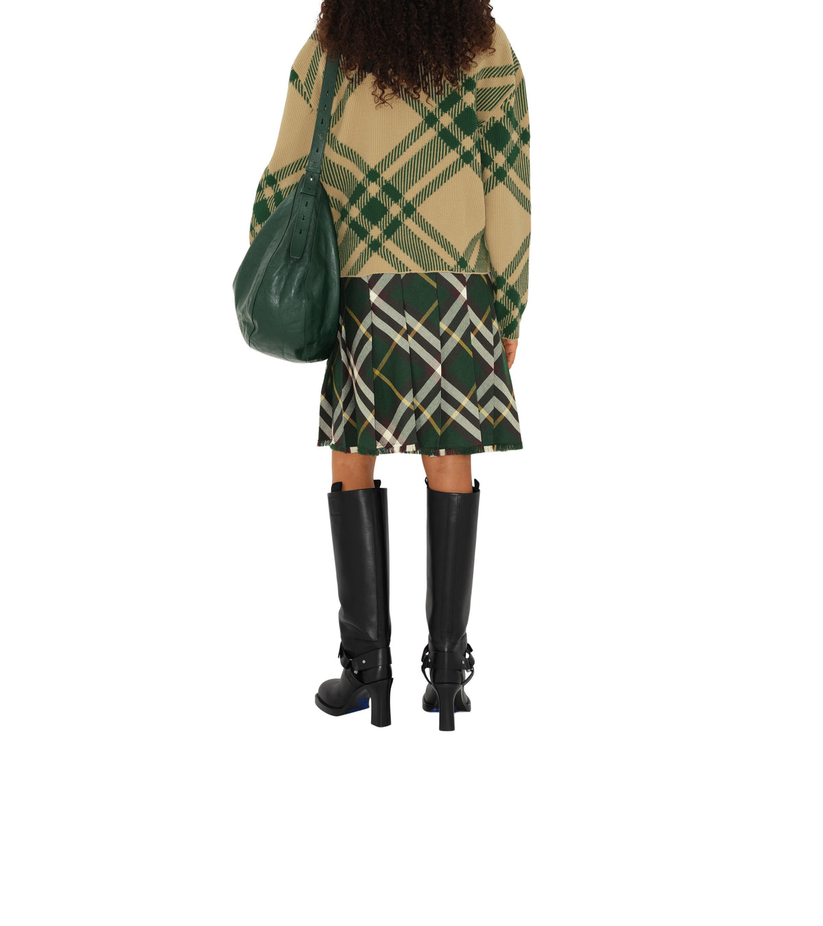 W KNIT CARDIGAN FLAX IP CHECK