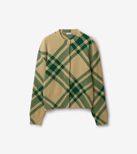 W KNIT CARDIGAN FLAX IP CHECK