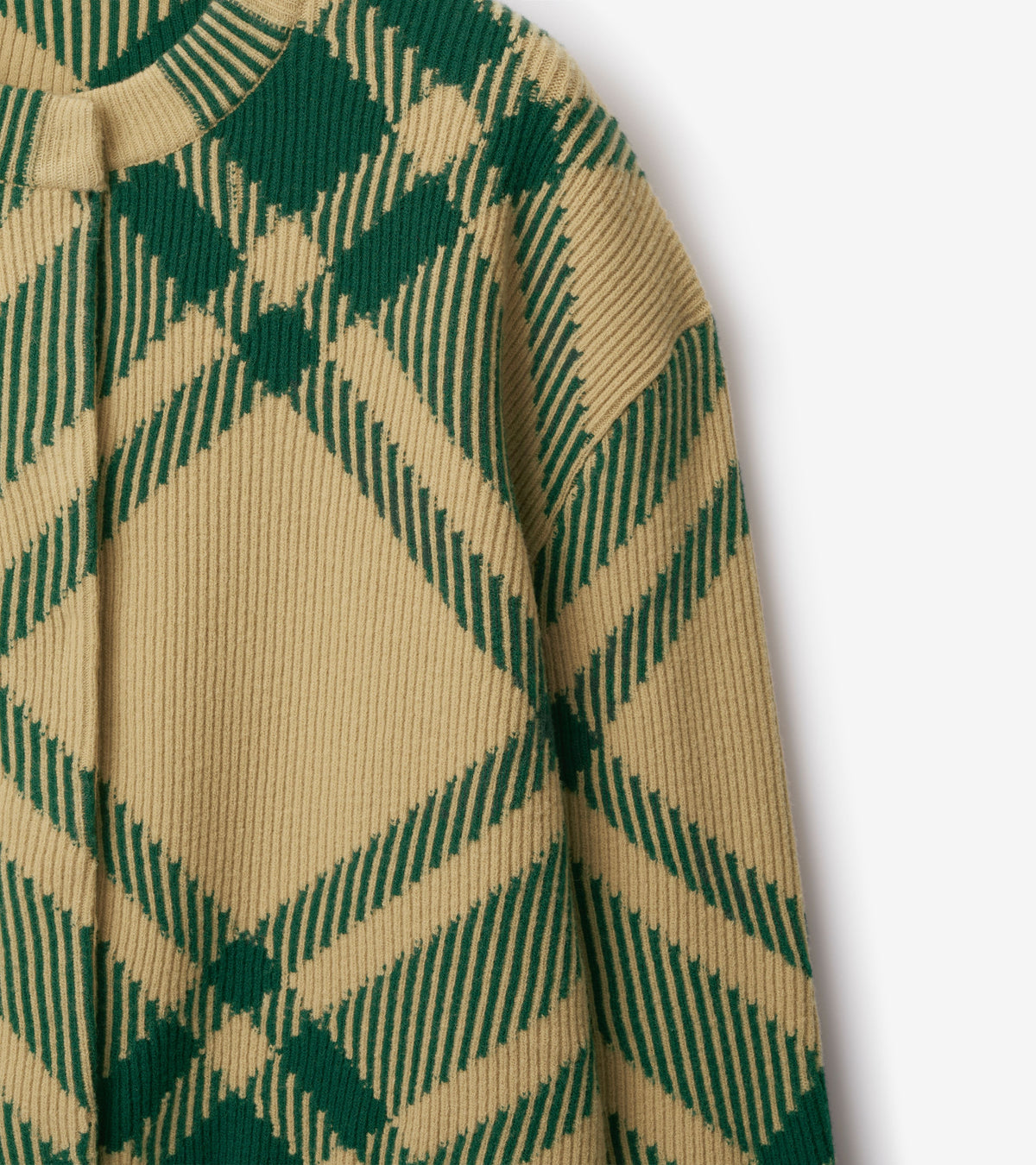 W KNIT CARDIGAN FLAX IP CHECK