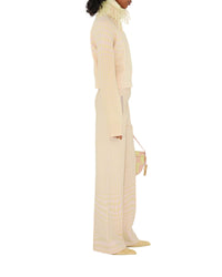 W KNIT TROUSERS MOTIF IP CAMÉE