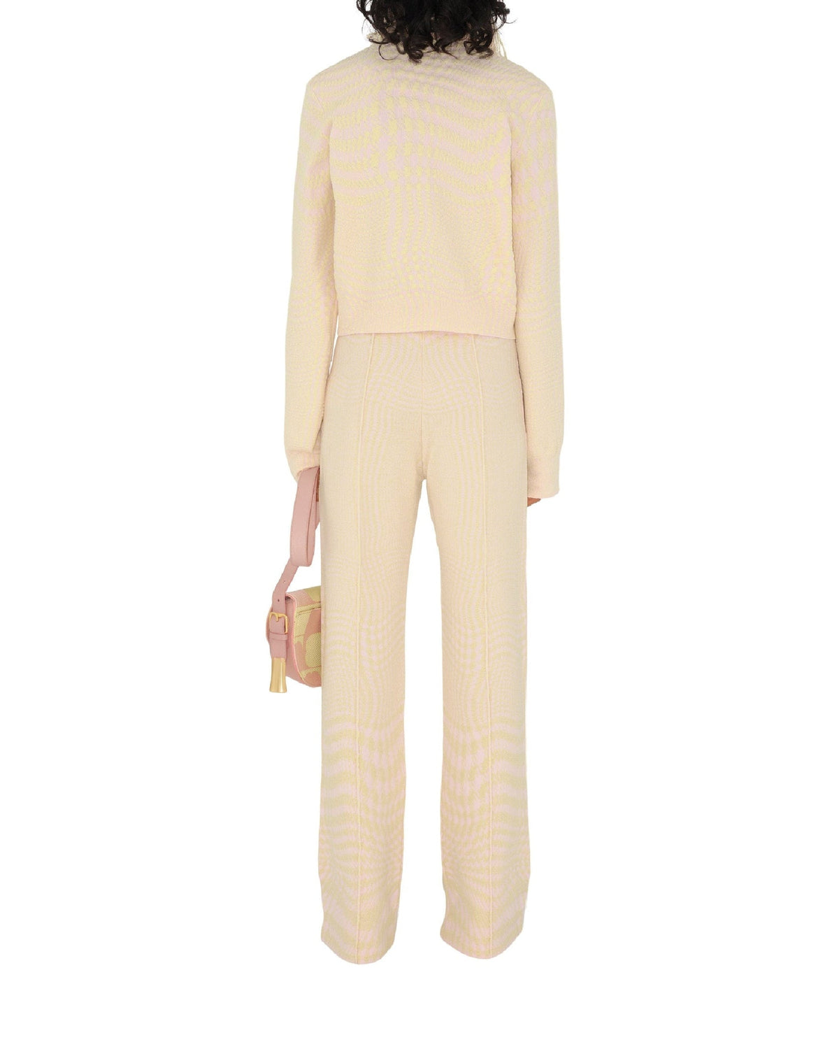 W KNIT TROUSERS MOTIF IP CAMÉE