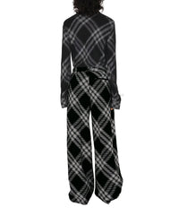 W BOYFRIEND TROUSERS MOTIF IP MONOCHROME