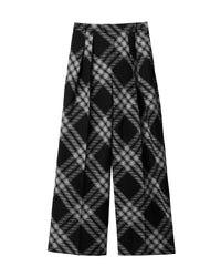 W BOYFRIEND TROUSERS MOTIF IP MONOCHROME