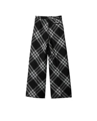 W BOYFRIEND TROUSERS MOTIF IP MONOCHROME